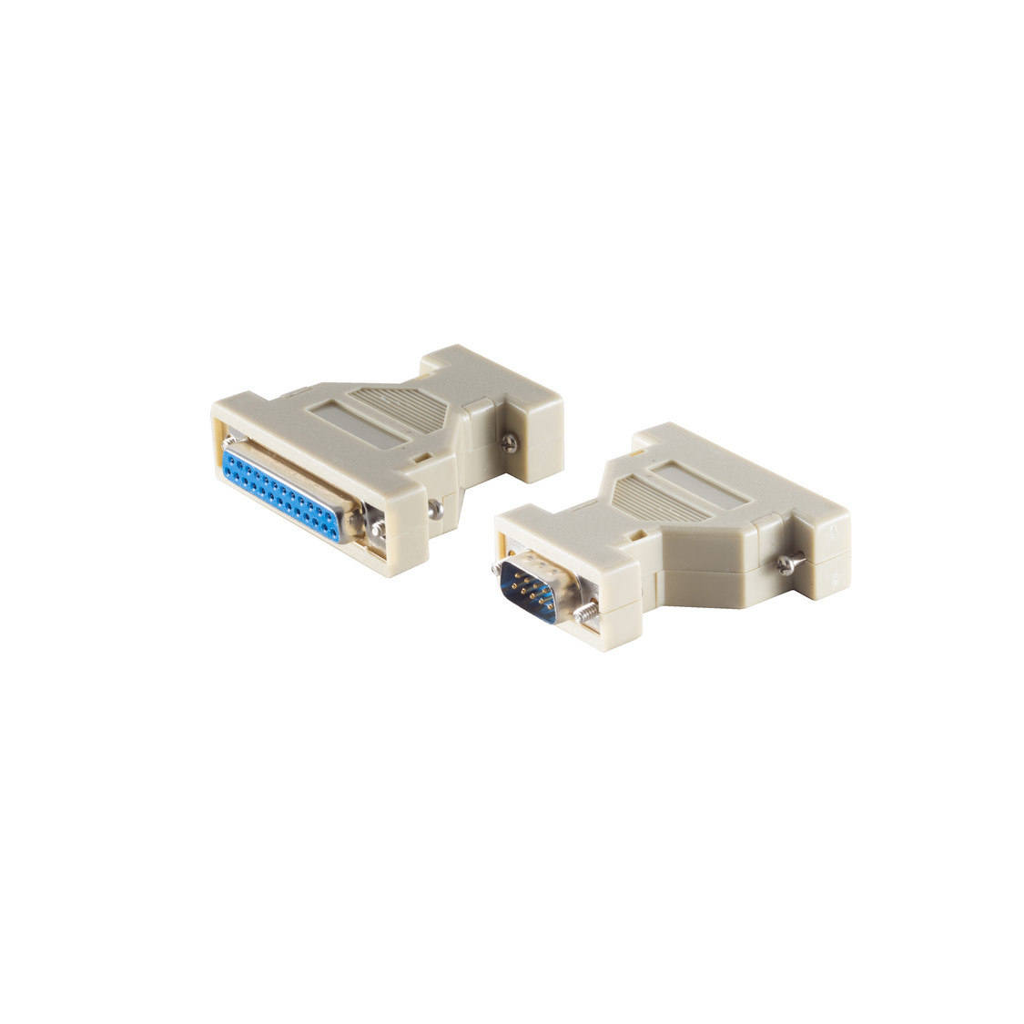 SUB-D Adapter 9-poliger Sub-D-Stecker auf 25-polige Sub-D-Buchse - Produktansicht